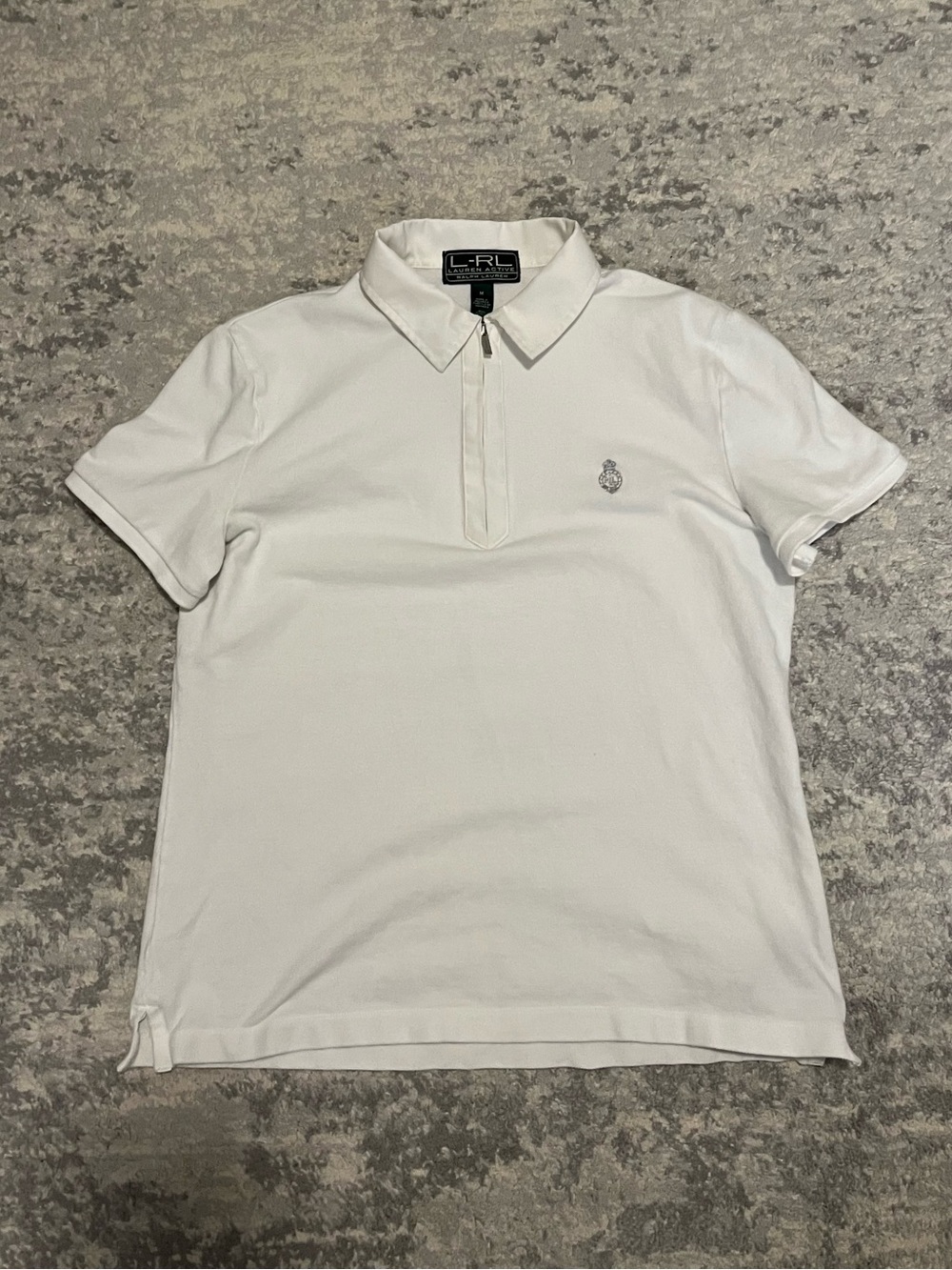 White Zip Polo Shirt